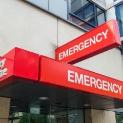 Outside shot of emergency department 