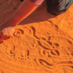 Lines being drawn in the sand